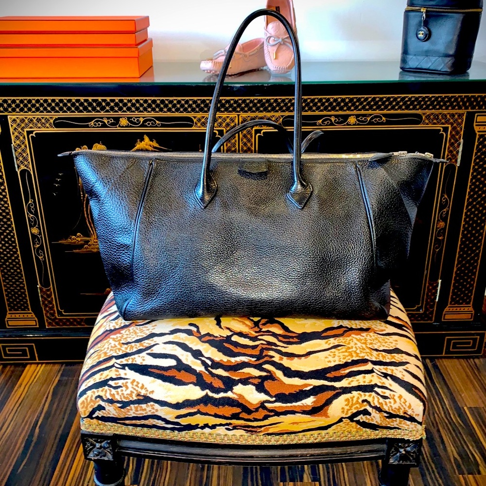 Hermès Bombay 37 Tote-Black Clemence Leather